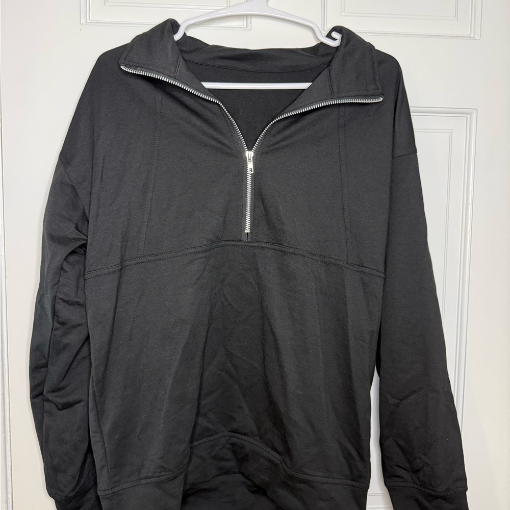 Women’s Black Quarter-Zip Sweater